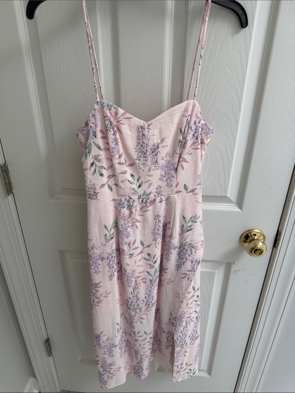 miami Pink Floral Spaghetti-Strap Slip Dress